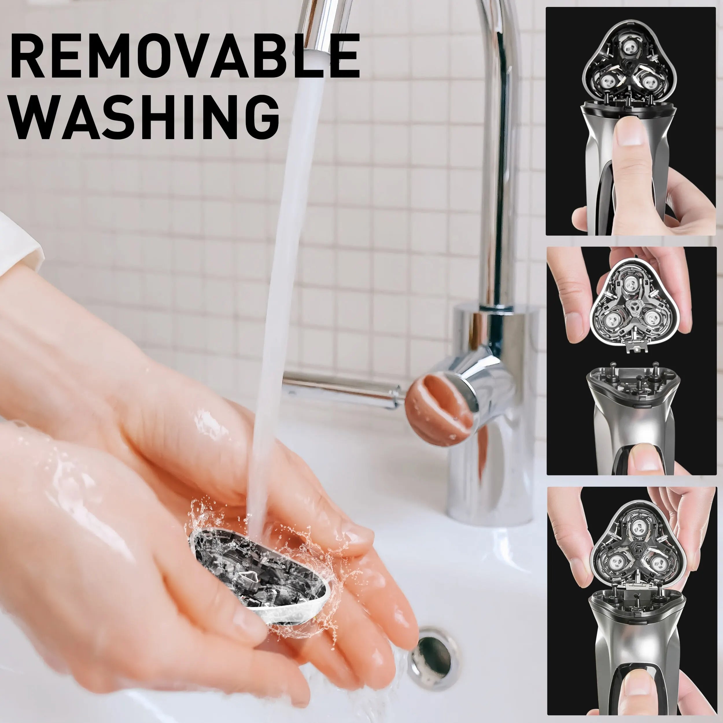 Storazone ENCHEN Blackstone Electrical Rotary Shaver for Men 3D Floating Blade Washable Type-C USB Rechargeable Shaving Beard Machine