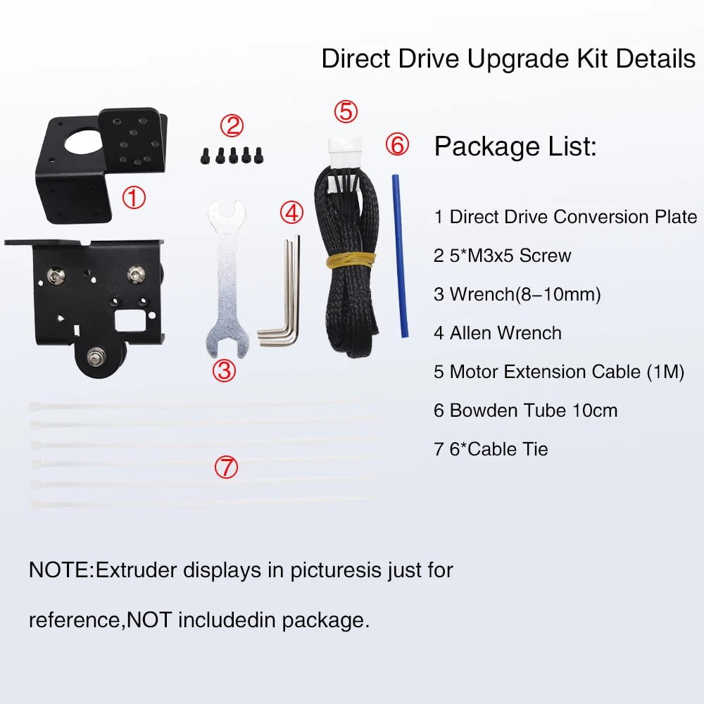 Storazone Ender3 Direct Drive Upgrade Kit Conversion Bracket for Ender 3/ V2/Pro Compatible with Dual Drive Extruder Metal Bowden Extruder