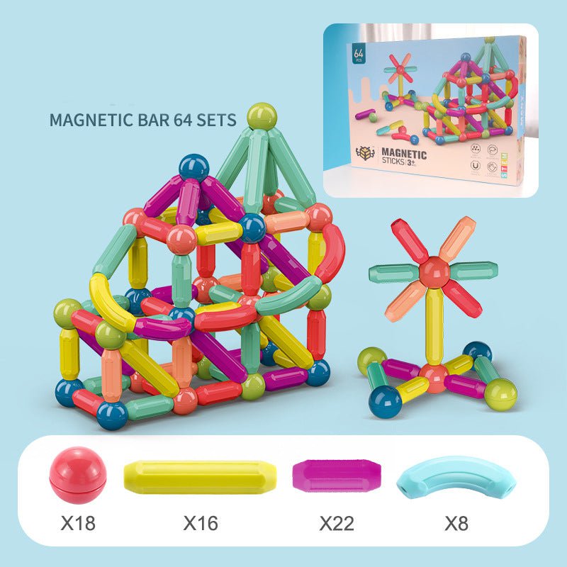 STORAZONE Enfants 64pcs Baby Toys Magnetic Stick Building Blocks Game Magnets Children Set Kids Magnets For Children Magnetic Toy Bricks