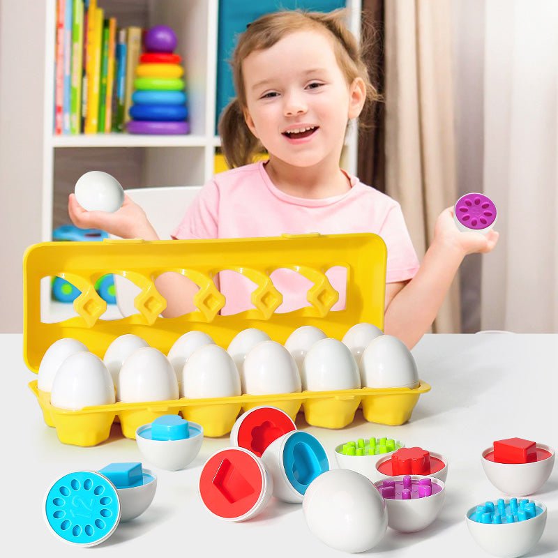 STORAZONE Enfants Baby Learning Educational Toy Smart Egg Toy Games Shape Matching Sorters Toys Montessori Eggs Toys For Kids Children