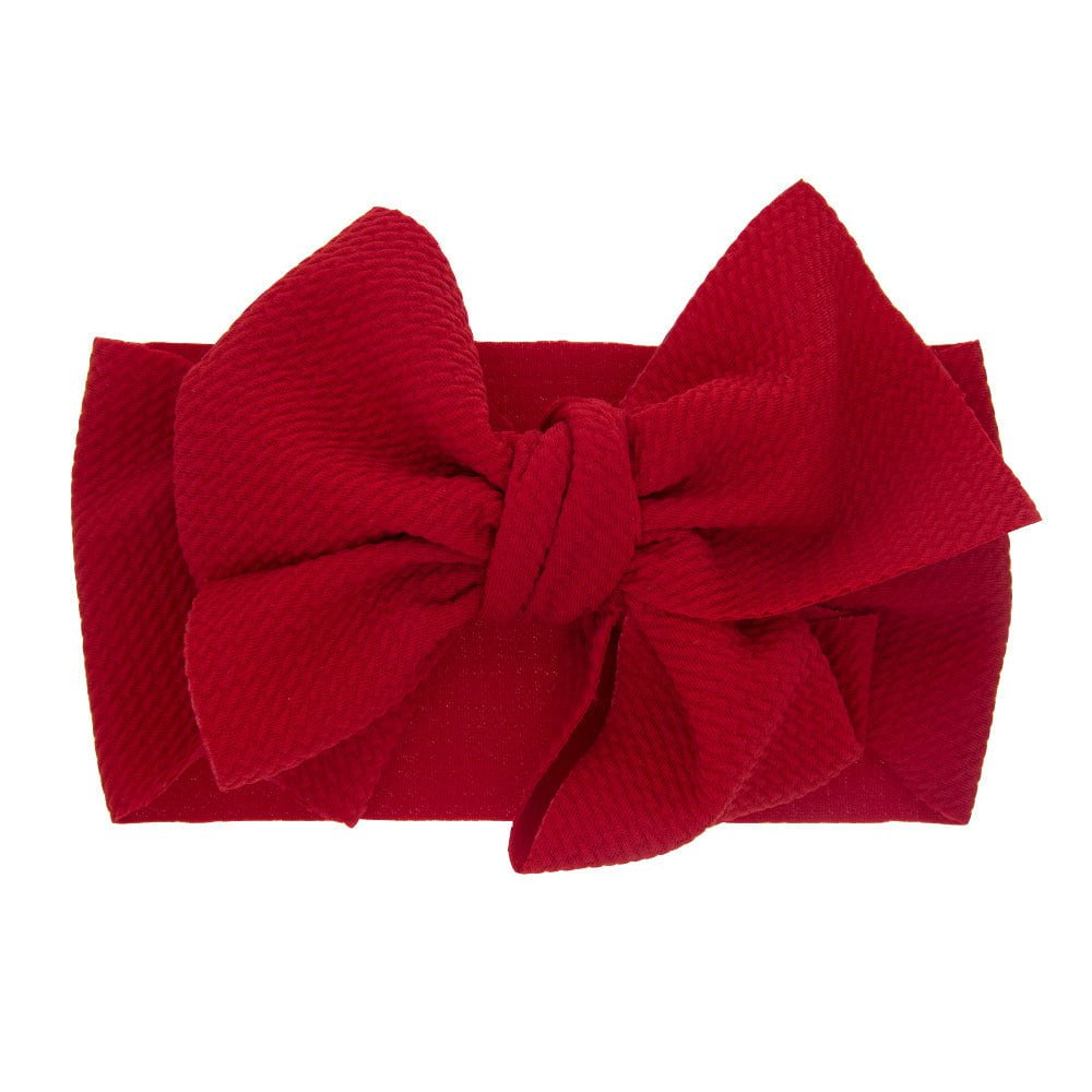 STORAZONE Enfants Bright red New-born baby's solid-colored bow headband