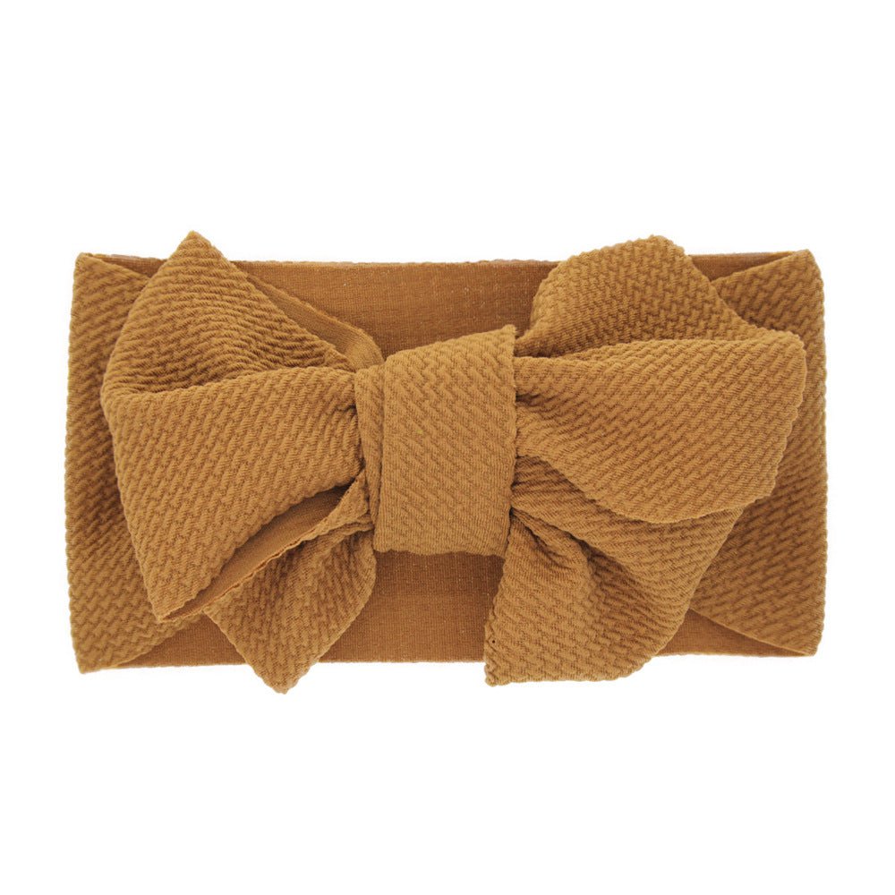 STORAZONE Enfants brown New-born baby's solid-colored bow headband