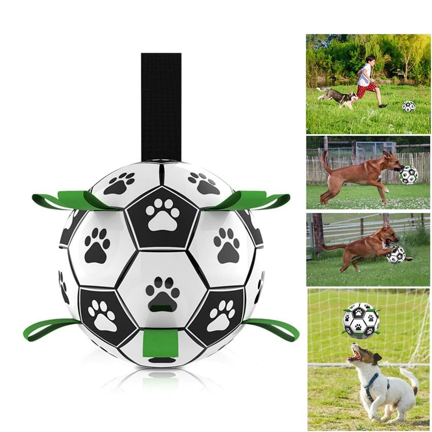 STORAZONE Enfants Dog Toys Interactive Pet Football Toys with Grab Tabs Dog Outdoor training Soccer Pet Bite Chew Balls for Dog accessories