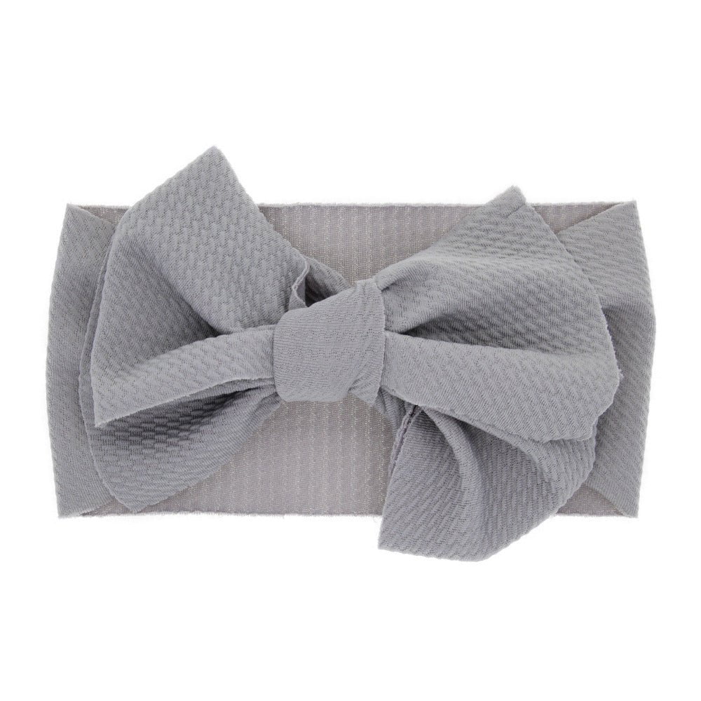 STORAZONE Enfants gray New-born baby's solid-colored bow headband