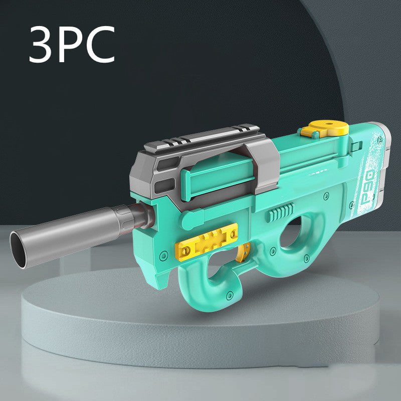 STORAZONE Enfants Green 3PC / USB New P90 Electric Water Gun High-Tech Kids Toys Outdoor Beach Pool Large Capacity Summer Gel Blasting Water Gun For Adults