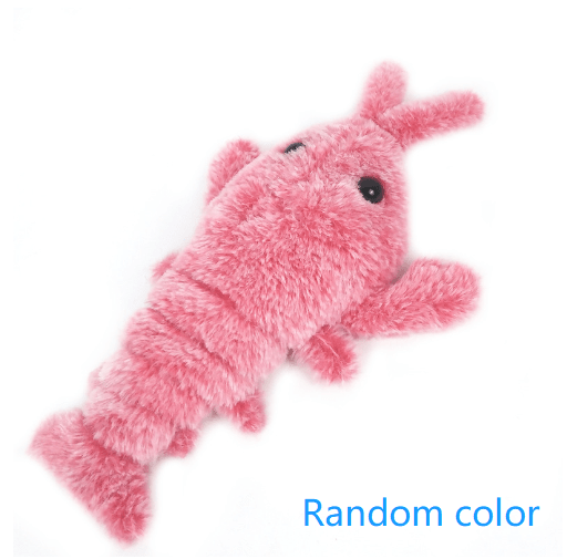 STORAZONE Enfants Jumping shrimp random color / About 35CM / USB Pet Toys Electric Jumping Shrimp USB Charging Simulation Lobster Funny Cat Plush Pets Toy