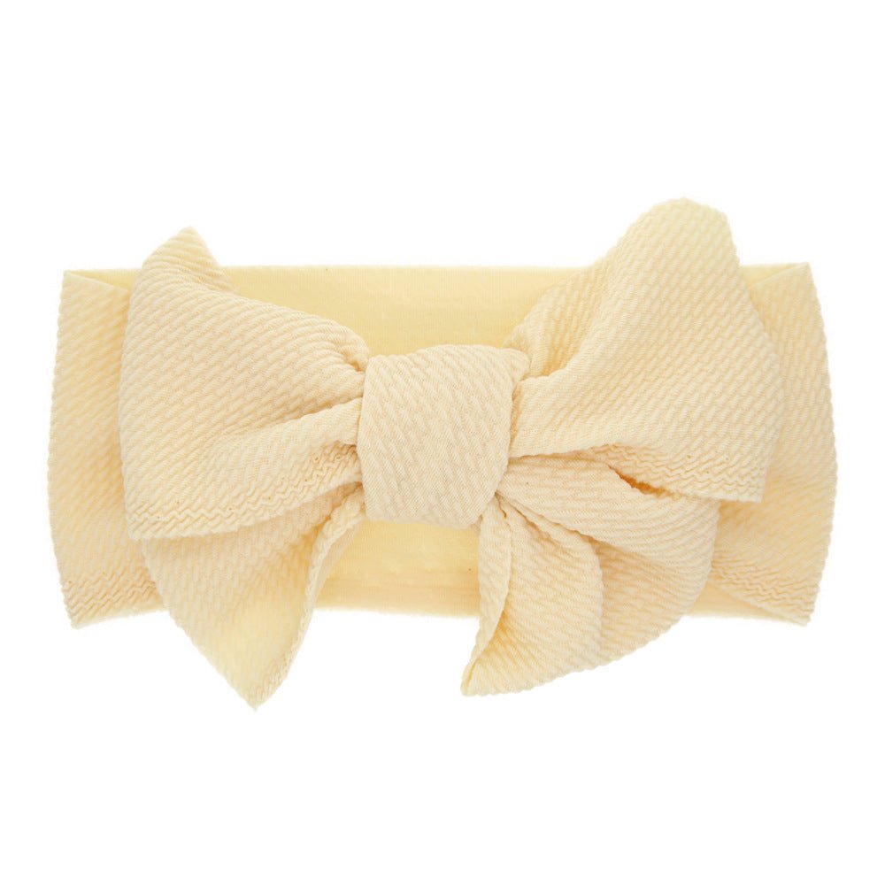 STORAZONE Enfants Milk white New-born baby's solid-colored bow headband