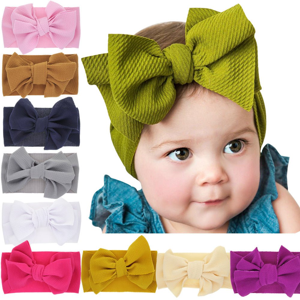 STORAZONE Enfants New-born baby's solid-colored bow headband