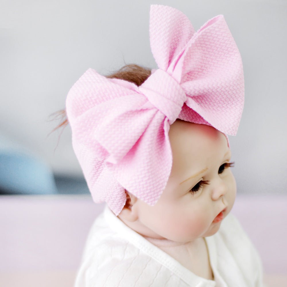 STORAZONE Enfants New-born baby's solid-colored bow headband