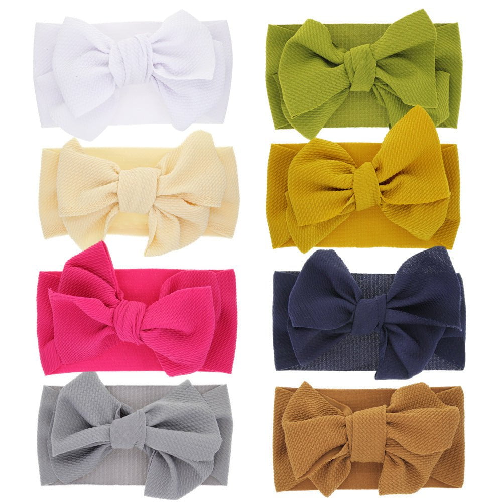 STORAZONE Enfants New-born baby's solid-colored bow headband