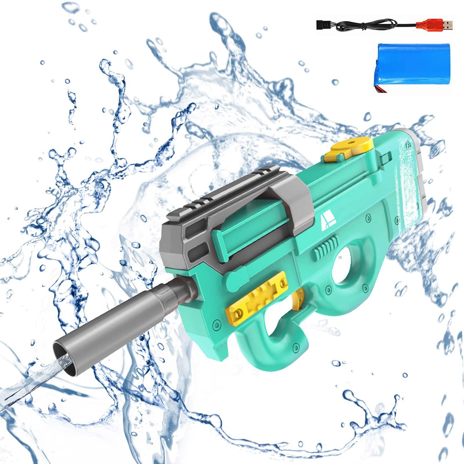 STORAZONE Enfants New P90 Electric Water Gun High-Tech Kids Toys Outdoor Beach Pool Large Capacity Summer Gel Blasting Water Gun For Adults