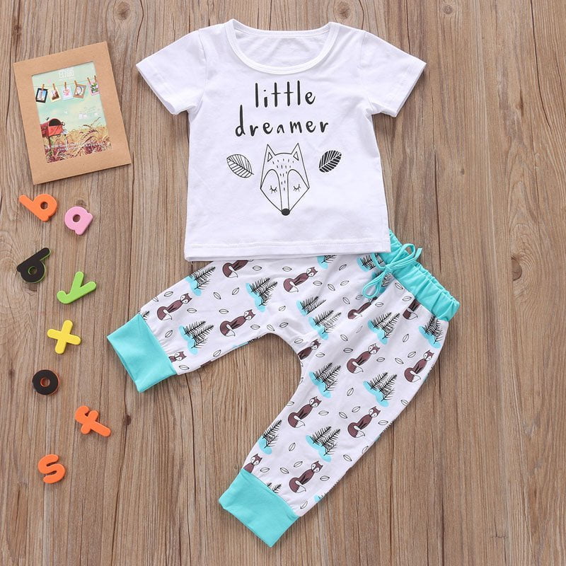 STORAZONE Enfants Newborn Baby Clothes Set T-shirt Tops+Pants Little Boys and Girls Outfits