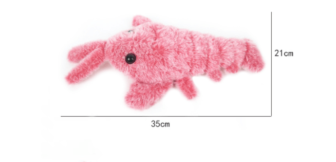 STORAZONE Enfants Pet Toys Electric Jumping Shrimp USB Charging Simulation Lobster Funny Cat Plush Pets Toy