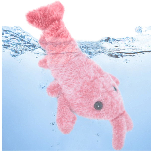 STORAZONE Enfants Pet Toys Electric Jumping Shrimp USB Charging Simulation Lobster Funny Cat Plush Pets Toy