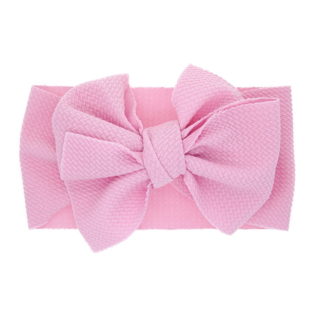 STORAZONE Enfants Pink New-born baby's solid-colored bow headband