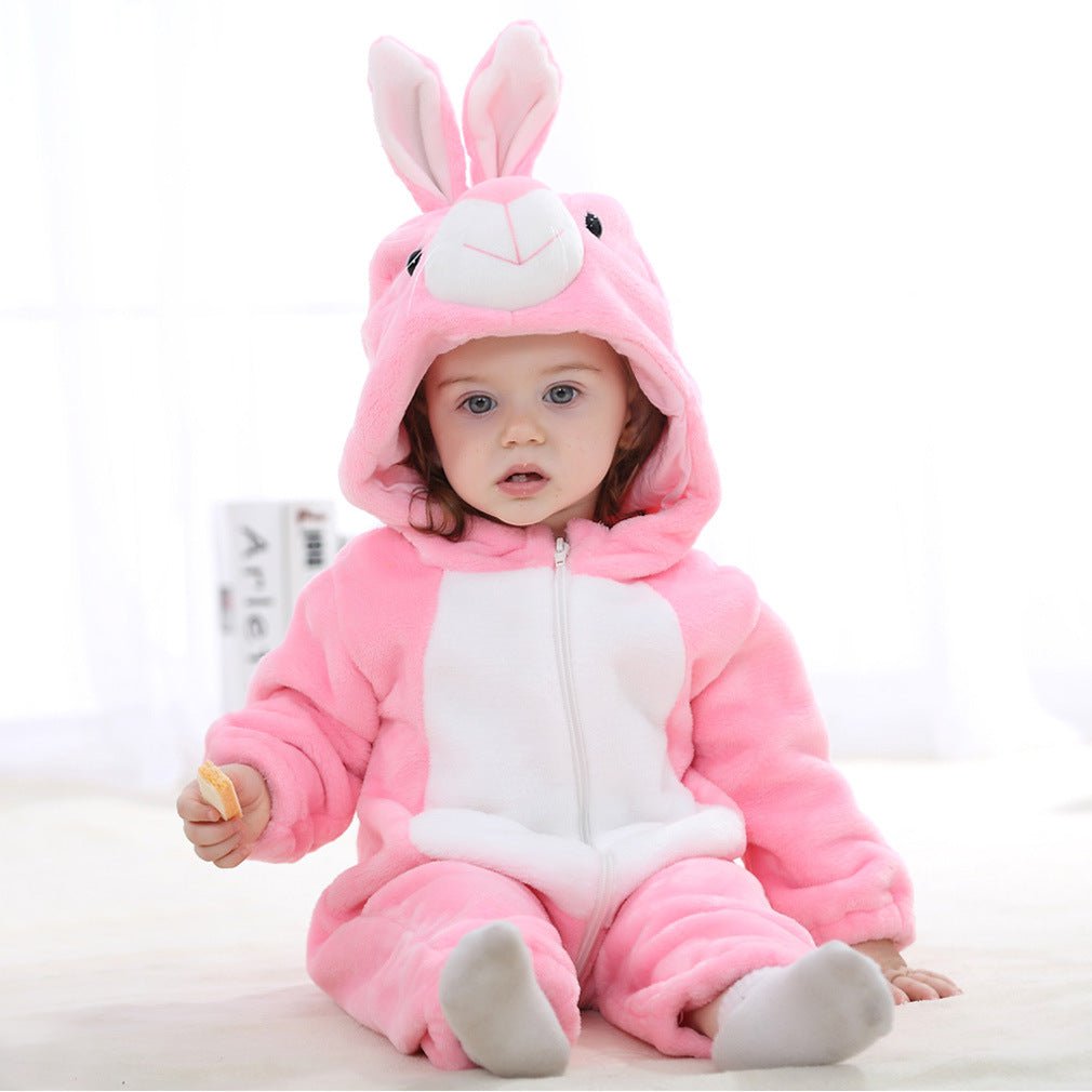 STORAZONE Enfants Pink Rabbit / 0 to 6 Baby Rompers Winter Autumn Clothes