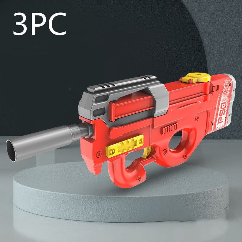 STORAZONE Enfants Red 3PC / USB New P90 Electric Water Gun High-Tech Kids Toys Outdoor Beach Pool Large Capacity Summer Gel Blasting Water Gun For Adults