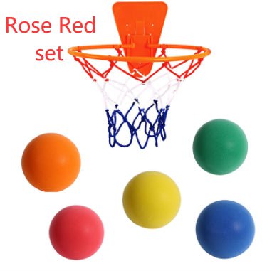 STORAZONE Enfants Rose gold set / No 3 Basketball Silent High Density Foam Sports Ball Indoor Mute Basketball Soft Elastic Ball Children Sports Toy Games