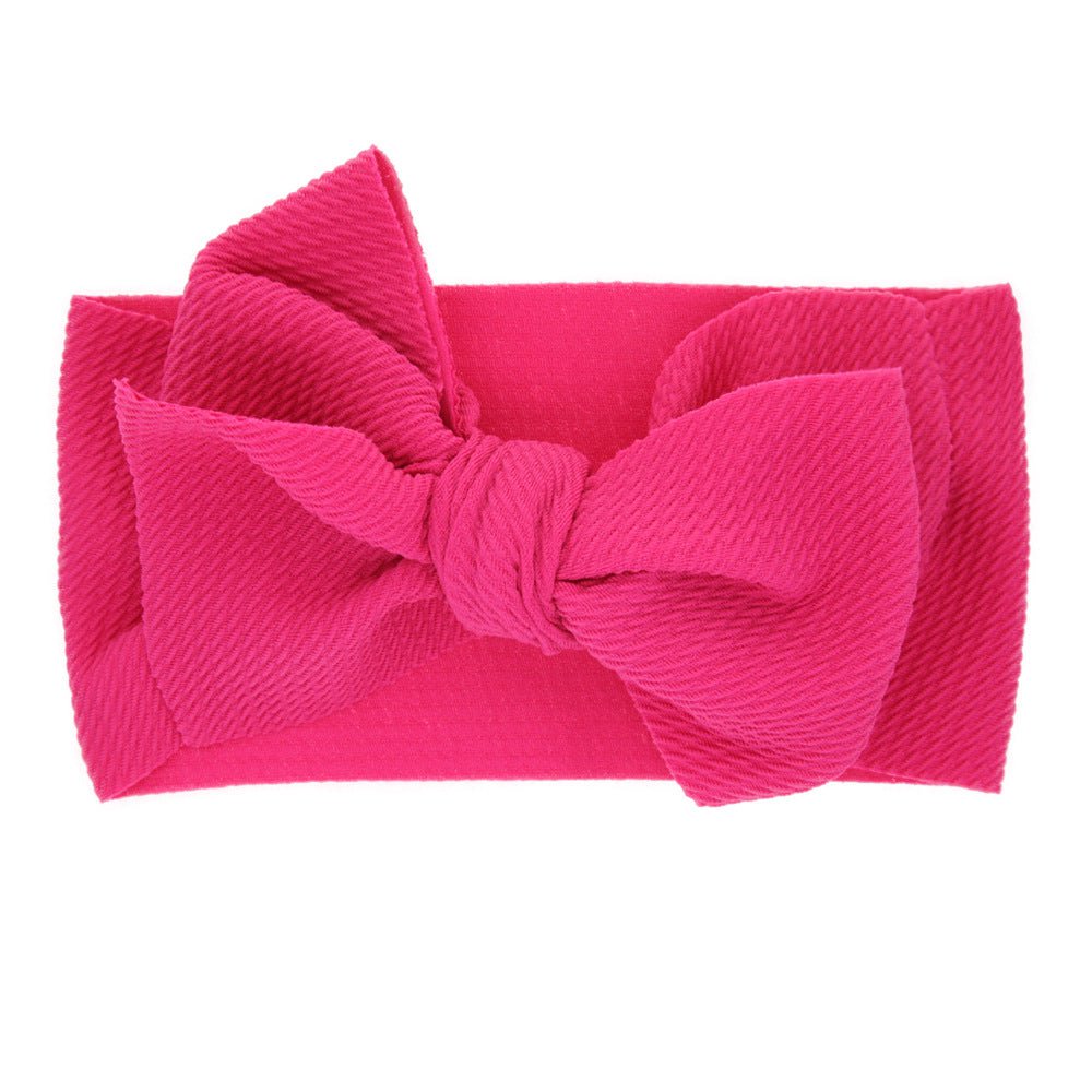 STORAZONE Enfants Rose red New-born baby's solid-colored bow headband