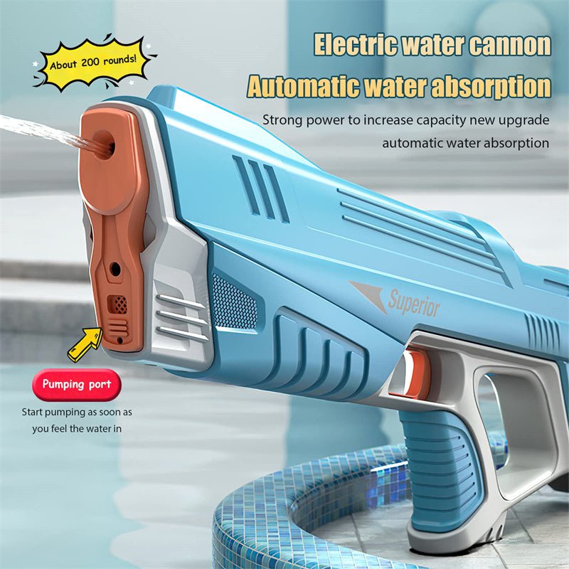 STORAZONE Enfants Summer Full Automatic Electric Water Gun Toy Induction Water Absorbing High-Tech Burst Water Gun Beach Outdoor Water Fight Toys