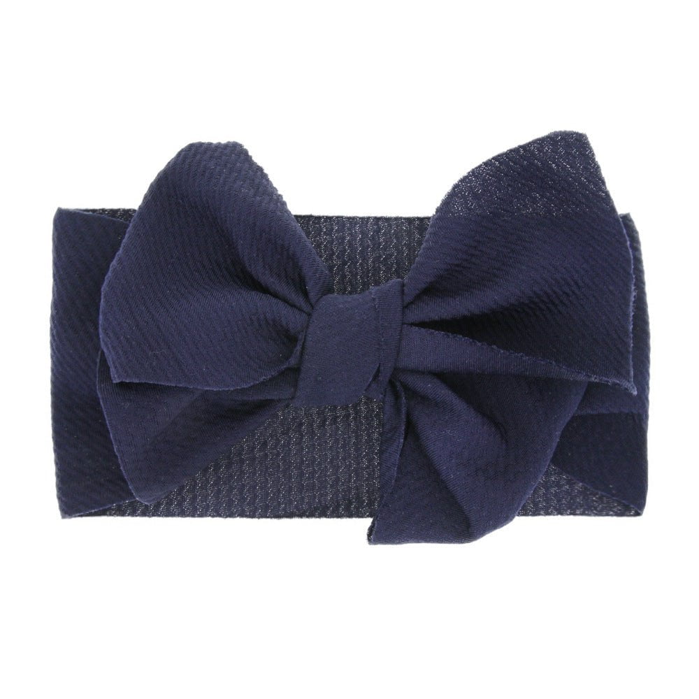 STORAZONE Enfants Tibetan blue New-born baby's solid-colored bow headband
