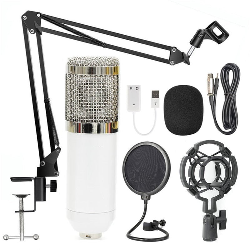 STORAZONE Enfants White Net microphone stand set