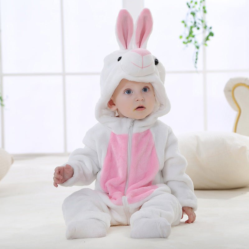 STORAZONE Enfants White Rabbit / 0 to 6 Baby Rompers Winter Autumn Clothes