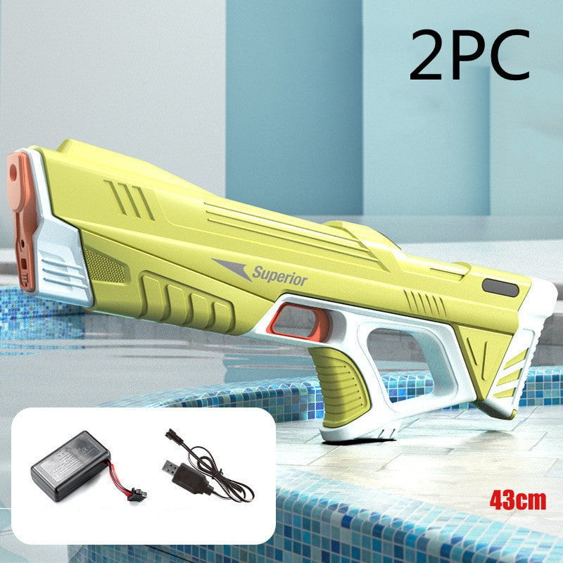 STORAZONE Enfants Yellow 2PC / USB Summer Full Automatic Electric Water Gun Toy Induction Water Absorbing High-Tech Burst Water Gun Beach Outdoor Water Fight Toys