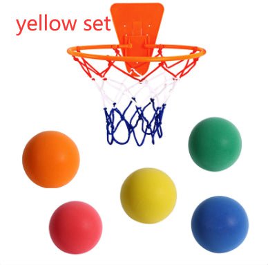 STORAZONE Enfants Yellow set / No 3 Basketball Silent High Density Foam Sports Ball Indoor Mute Basketball Soft Elastic Ball Children Sports Toy Games