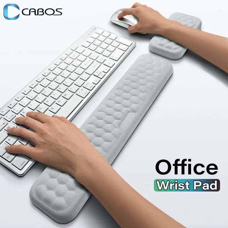 Storazone Ergonomic Keyboard Mouse Wrist Rest Office Typing Protection Relax Wrist Memory Foam Mouse Pad Computer Laptop Desk Mat