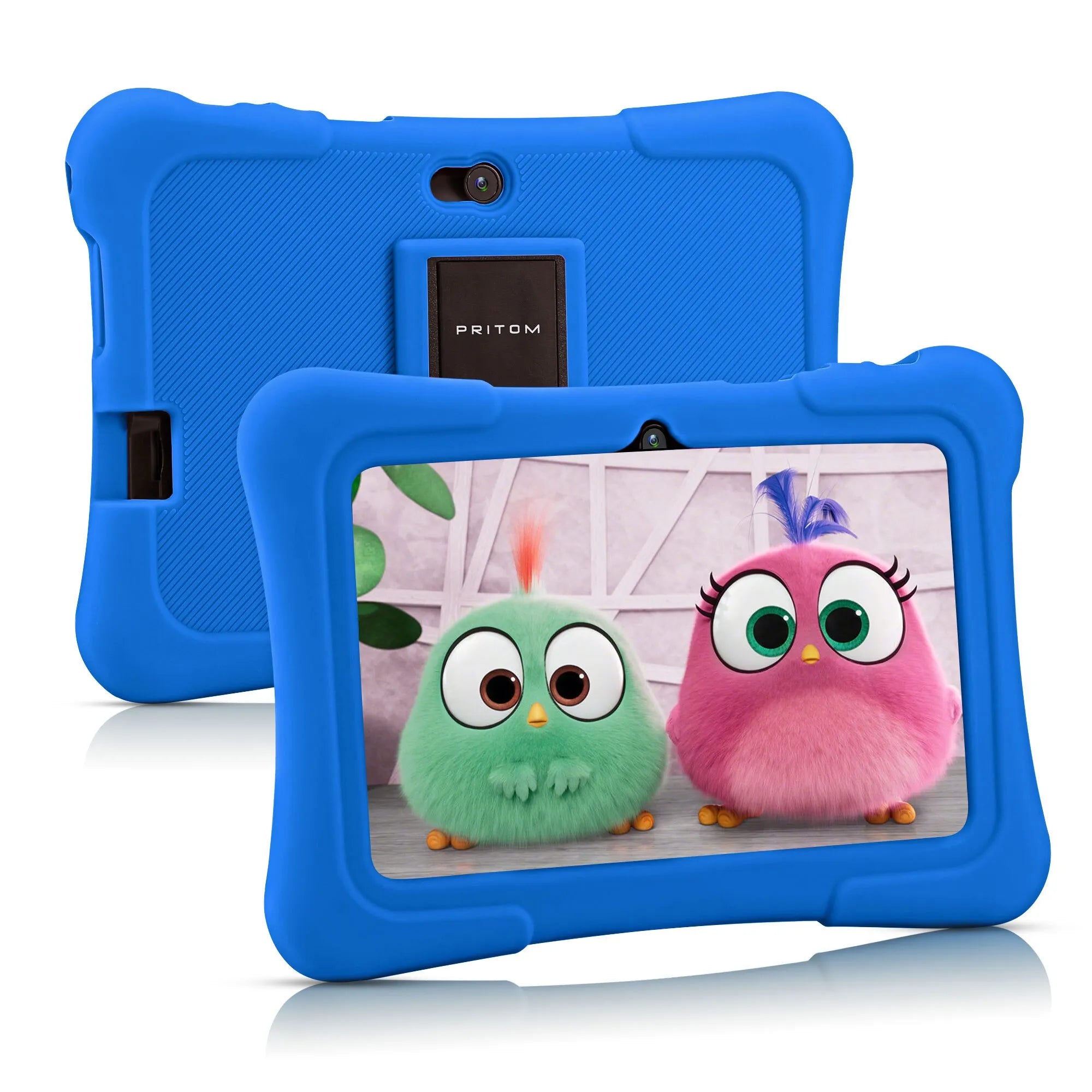 Storazone EU / dark blue PRITOM 7 Inch Kids Tablet Quad Core Android 10 32GB WiFi Bluetooth Educational Software Installed