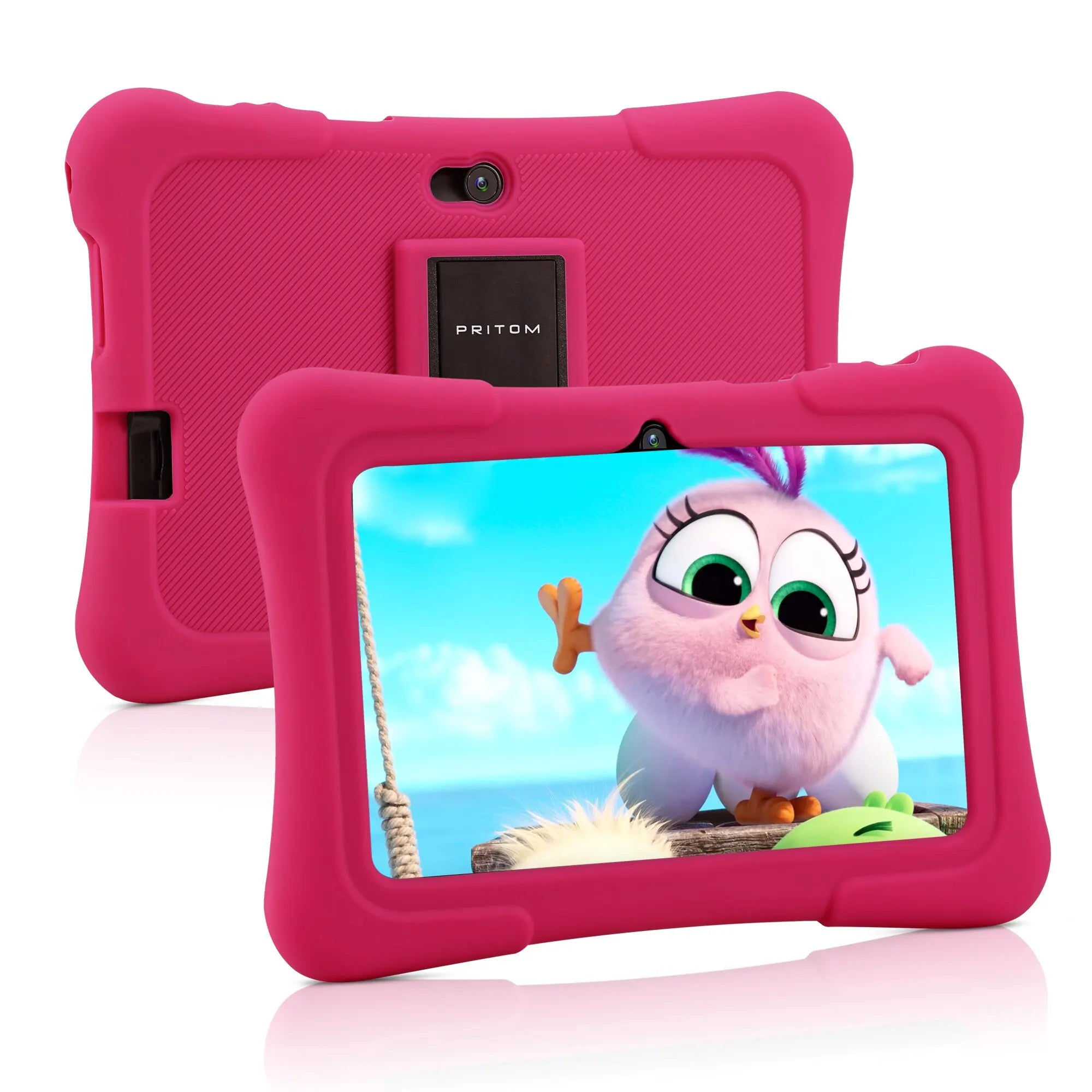 Storazone EU / rose pink PRITOM 7 Inch Kids Tablet Quad Core Android 10 32GB WiFi Bluetooth Educational Software Installed