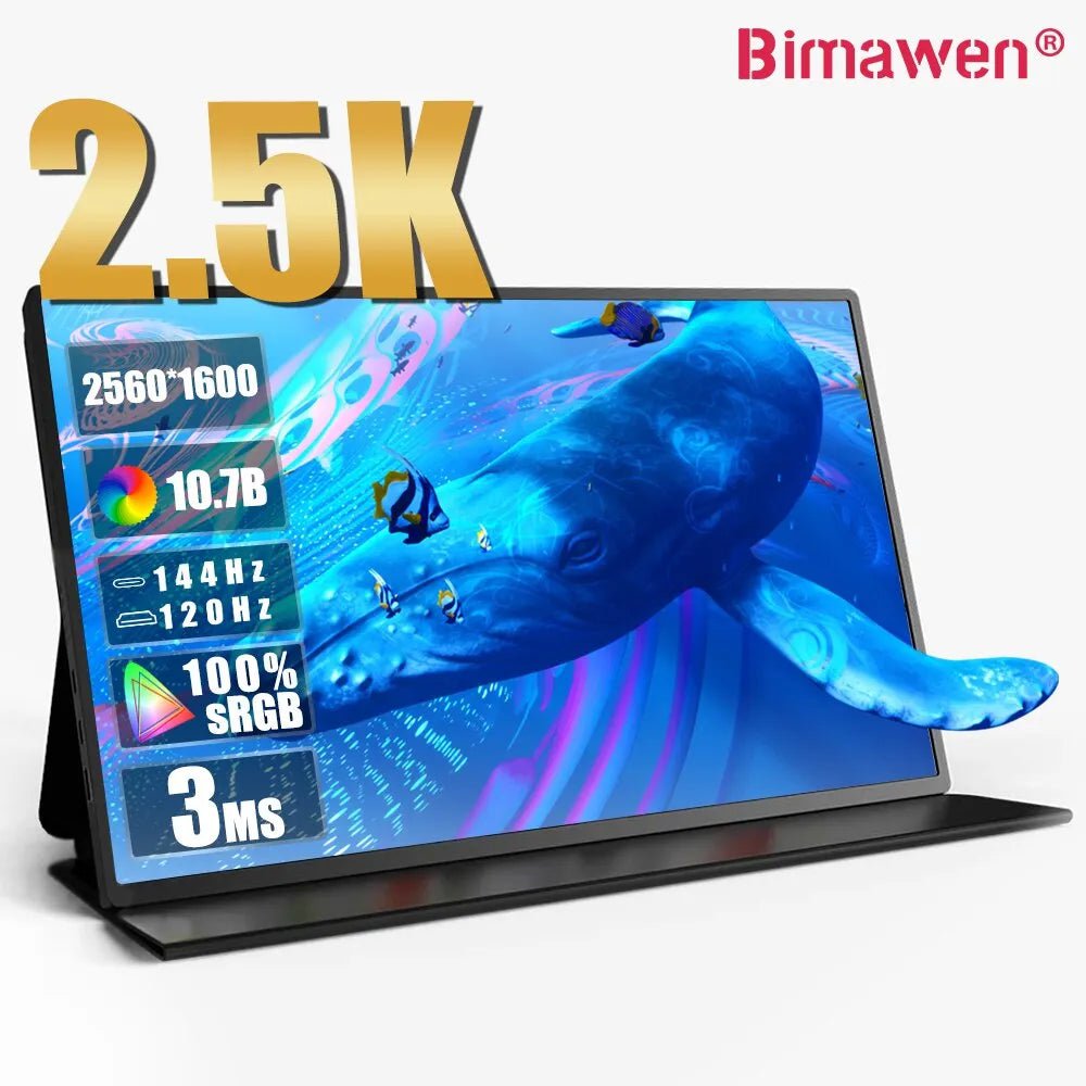 Storazone European regulations / 16inch 144Hz Bimawen 16 Inch 2.5K 144Hz Portable Monitor 2560X1600 100 Adobe SRGB Display Game Screen For Laptop Mac Phone Xbox PS4/5 Switch