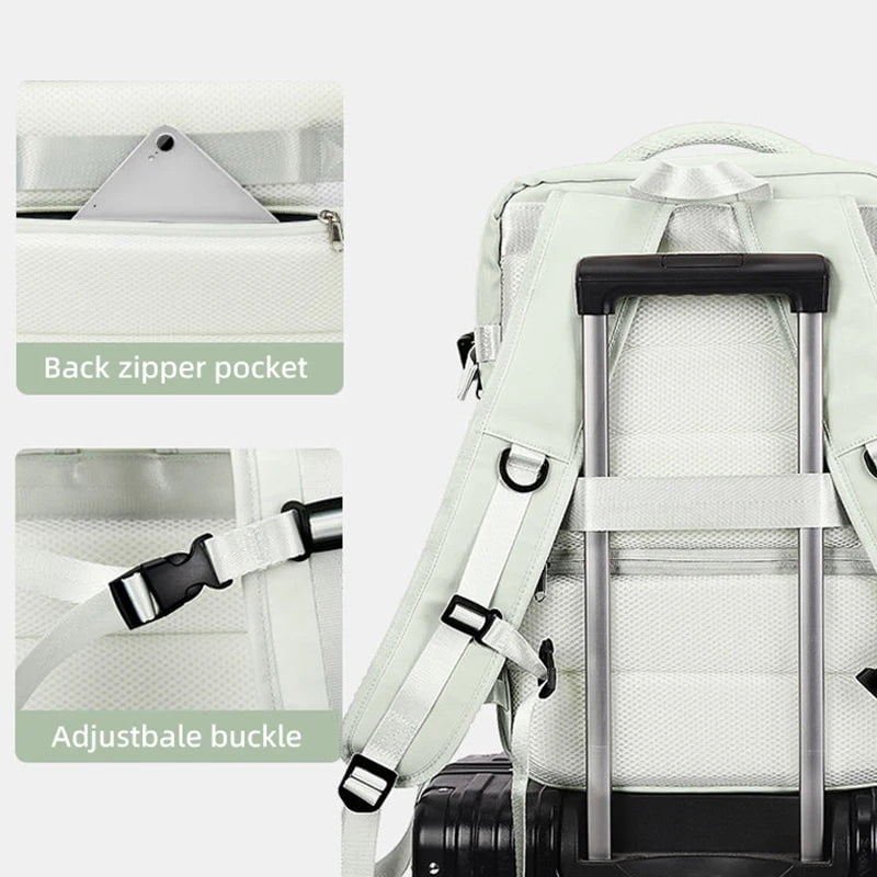 Storazone Extendible Travel Backpack Unisex Laptop Bag Women Large Luggage Bags Men's Students Business Trip USB Charge Mochila XA299C