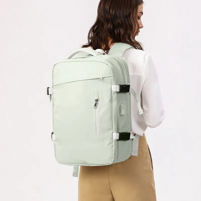 Storazone Extendible Travel Backpack Unisex Laptop Bag Women Large Luggage Bags Men's Students Business Trip USB Charge Mochila XA299C