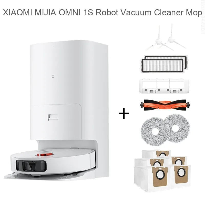 Storazone Extra 6 Accessories / us / Poland 2024 XIAOMI MIJIA Omni 1S B116 Robot Vacuum Cleaners Mop Self Cleaning Empty Dock Home Dirt Disposal Machine Dust Collection