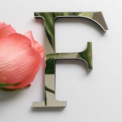 Storazone F English letters Acrylic Mirror 3D DIY wall stickers home Modern personality Home English Sticker Innovative letter customization