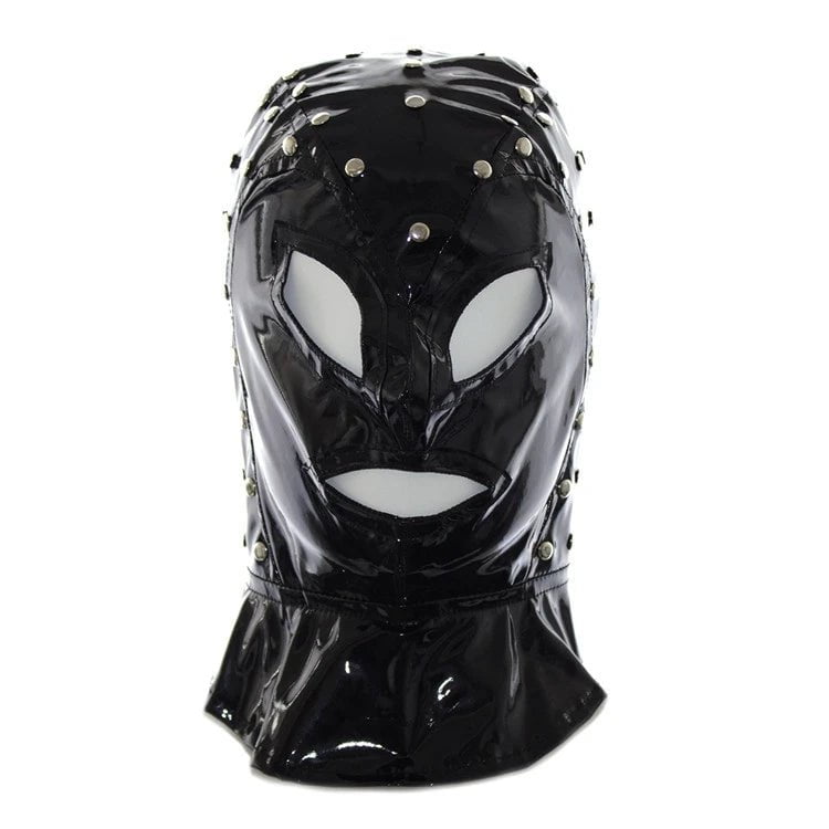 Storazone F Soft PU Leather Hood Mask Blindfold Full Head Harness Restraints Mask BDSM Bondage Gimp Halloween Mask Sex Toys for Couples