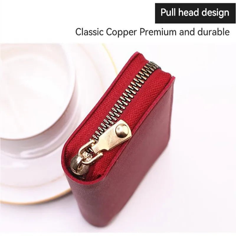 Storazone Fashion Purse Large Capacity Multi Lip Small Card Bag New Solid Color Portable Waterproof Cards Pack Coin Bag For Women And Men