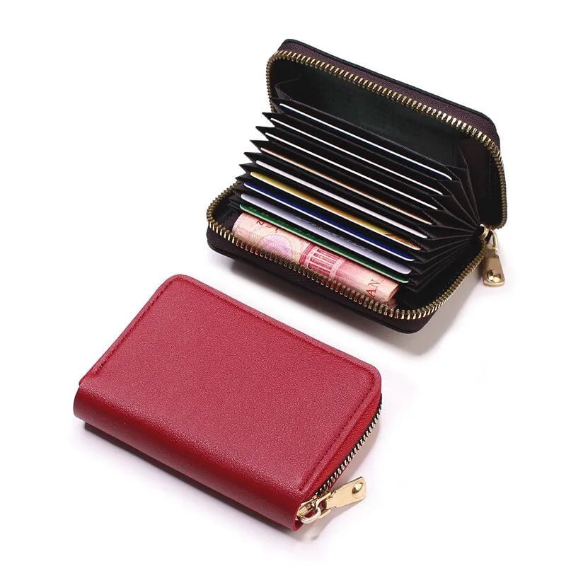 Storazone Fashion Purse Large Capacity Multi Lip Small Card Bag New Solid Color Portable Waterproof Cards Pack Coin Bag For Women And Men