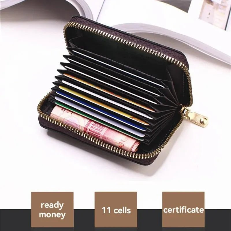 Storazone Fashion Purse Large Capacity Multi Lip Small Card Bag New Solid Color Portable Waterproof Cards Pack Coin Bag For Women And Men