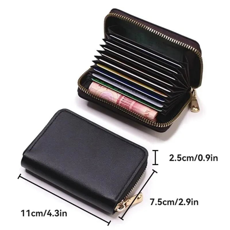 Storazone Fashion Purse Large Capacity Multi Lip Small Card Bag New Solid Color Portable Waterproof Cards Pack Coin Bag For Women And Men