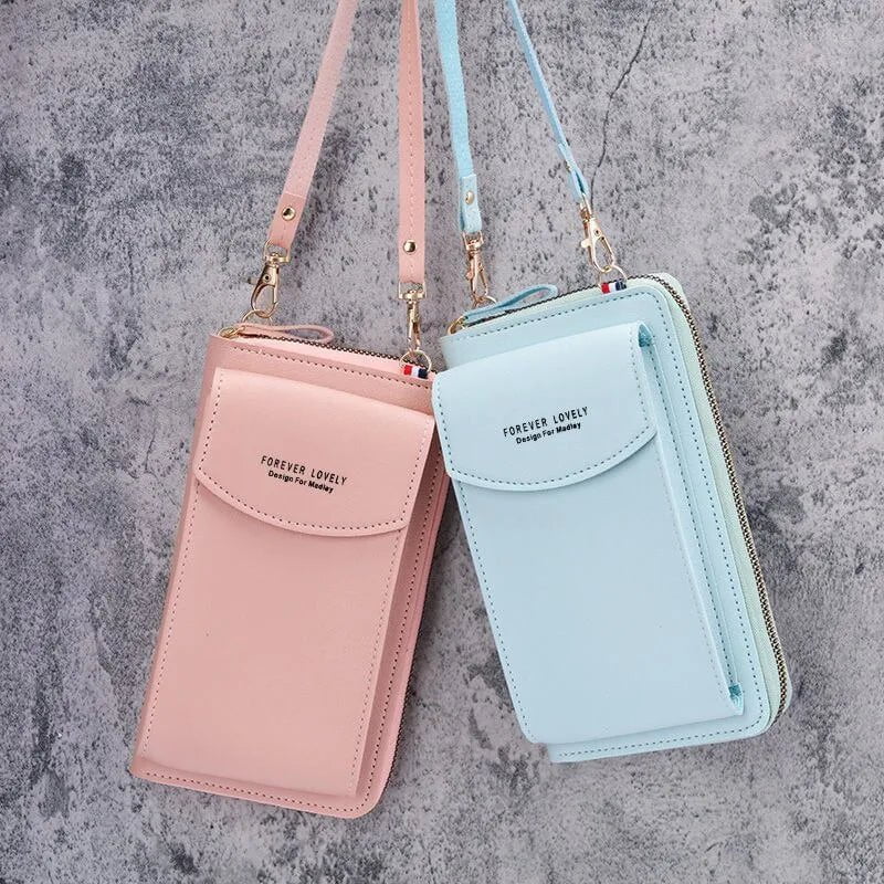 Storazone Fashion Single Shoulder Crossbody Cell Phone Bag Mini Versatile Satchel Multi Card Position Card Bag Keycase Female