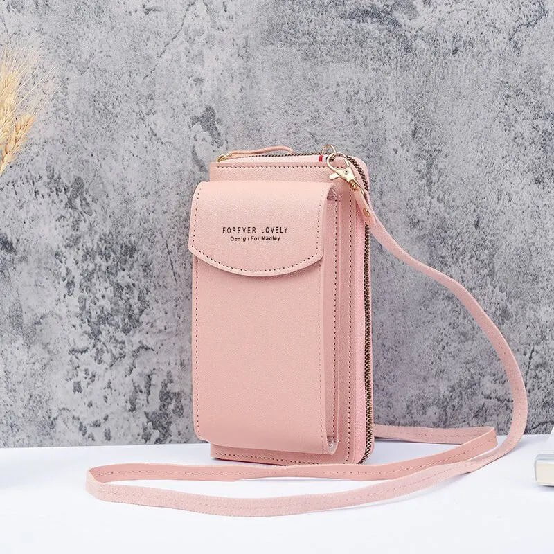 Storazone Fashion Single Shoulder Crossbody Cell Phone Bag Mini Versatile Satchel Multi Card Position Card Bag Keycase Female