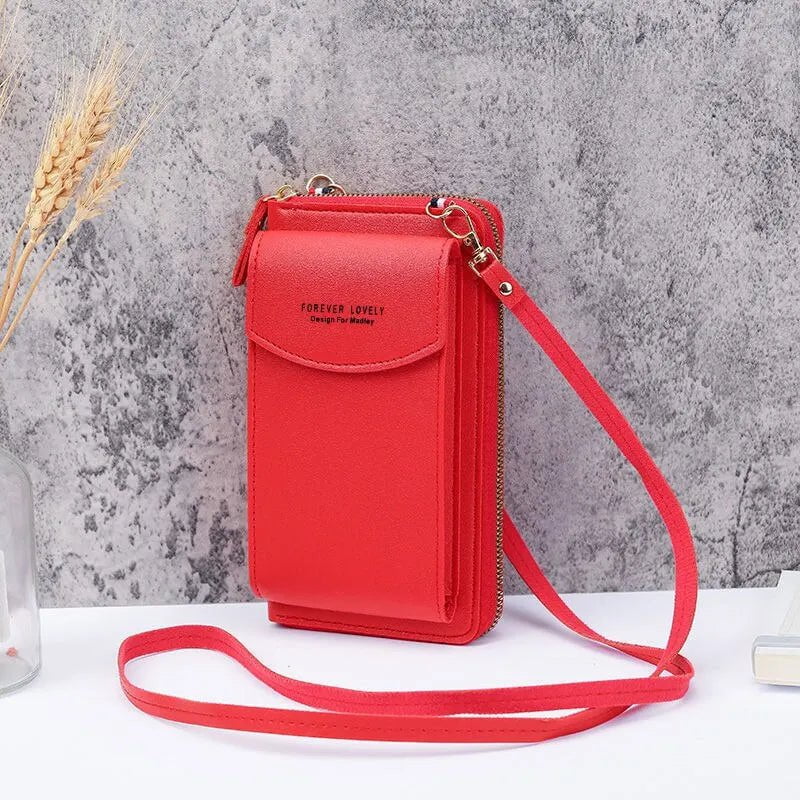 Storazone Fashion Single Shoulder Crossbody Cell Phone Bag Mini Versatile Satchel Multi Card Position Card Bag Keycase Female