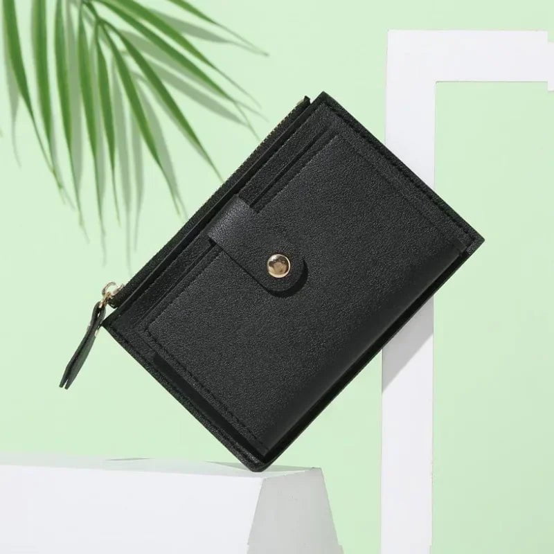 Storazone Fashion Women Wallets Leather Female Purse Mini Hasp Solid Multi-Cards Holder Coin Short Wallets Slim Small Wallet Zipper Hasp