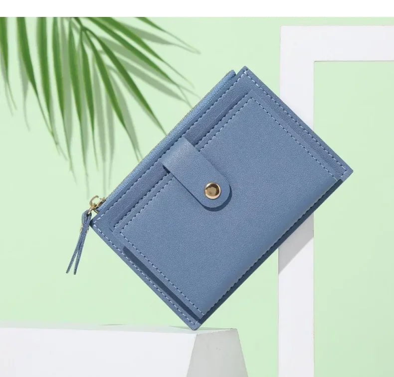 Storazone Fashion Women Wallets Leather Female Purse Mini Hasp Solid Multi-Cards Holder Coin Short Wallets Slim Small Wallet Zipper Hasp