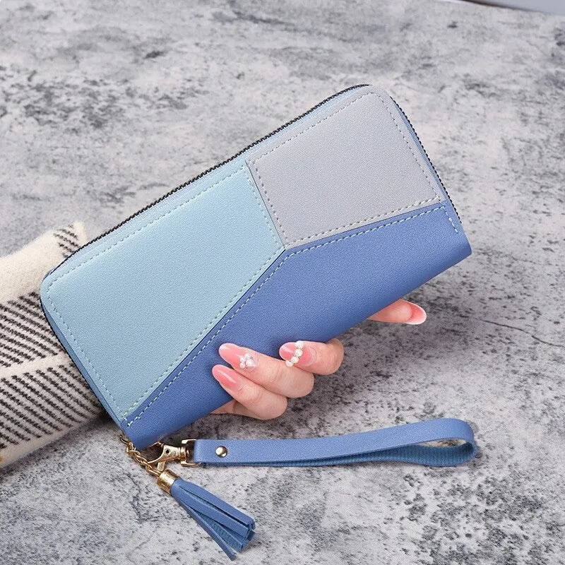 Storazone Fashion Zipper Wallets Womens Long Purses Handbags Coin Purse Cards Holder PU Leather Billfold Wallet
