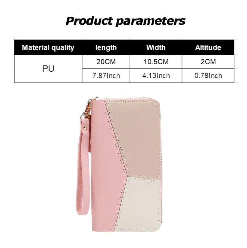 Storazone Fashion Zipper Wallets Womens Long Purses Handbags Coin Purse Cards Holder PU Leather Billfold Wallet