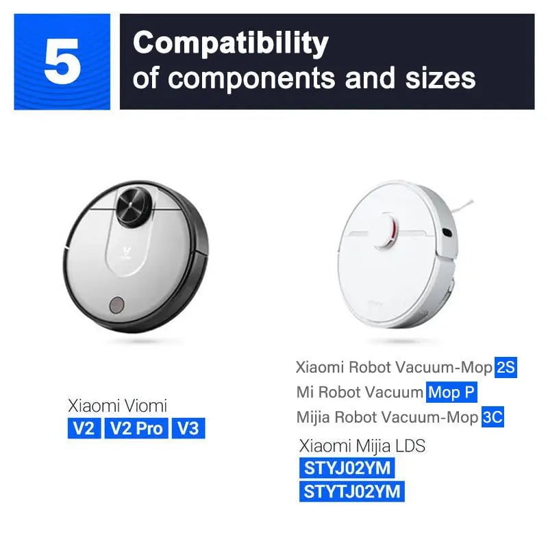 Storazone Filter For Xiaomi Mijia Robot Vacuum Mop 2S 3C Mi Robot Vacuum Mop P Accessories Mop Cloths Main Side Brush XMSTJQR2S STYJ02YM